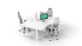 Dual motor sit-stand desk Series M07 overview animation. WEFFY - Workspace Efficiency!