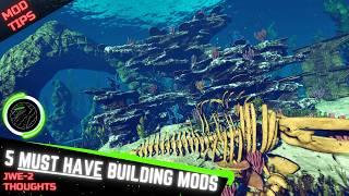 5 BUILDING MODS THAT YOU SHOULD DEFINANTLY HAVE! - Jurassic World Evolution 2 Modding tips