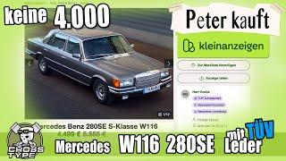 Mercedes W116 S-Class 280SE with LEATHER and TÜV less than 4,000 euros