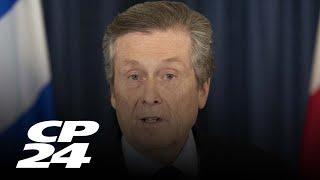 John Tory delivers final remarks as Toronto mayor