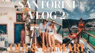 SANTORINI VLOG, OIA, KAMARI & A BOAT TRIP | Girl Going Global