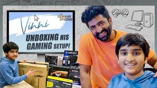 Vinni Unboxing His Gaming Setup.! || Sahithi || Vinni || Sekhar Studio