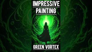 Green Vortex Art That Pulls You In! #GreenVortex #ArtTok #SatisfyingShorts