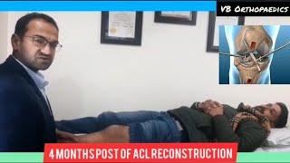 ACL Recovery # follow up# 4 months# back to Running, sports# VB Orthopaedics# Dr Vivek Bansal