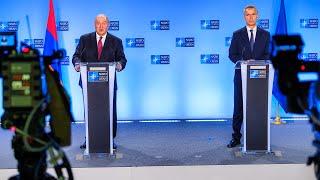 NATO Secretary General with the President of Armenia Armen Sarkissian, 21 OCT 2020