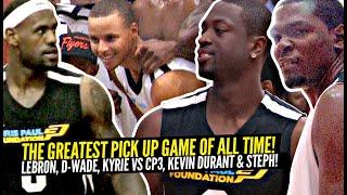 LeBron James & Dwyane Wade vs Kevin Durant & Steph Curry In The GREATEST Pick Up Game Of ALL TIME!