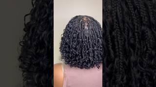 Boho braids bob length with human hair #braidhairstylesforblackwomen #hairstyles