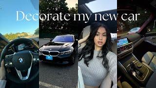 Decorate & tour my new bmw  amazon haul, emergency kit, tints + more