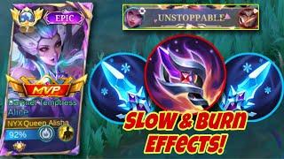 ALICE BUGG ITEM NO ONE CAN ESCAPE SLOW & BURN HACK INSANE DAMAGE BUILD AUTO WIN!? (PLEASE TRY)| MLBB