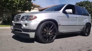 Bmw X5 4.8is lowered BC coilover's on 22" Niche wheels, X5M