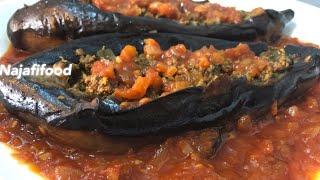 طرز تهیه ی بادمجان شکم پر یک غذای ایرانی فوق العاده خوشمزه و لذیذ  stuffed eggplant