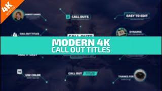 Modern 4K Call Out Titles Premiere Pro Templates