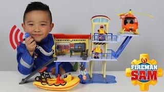 HD Fireman Sam Ocean Rescue Centre Playset Toys Unboxing And Playing Fun With Ckn Toys