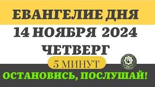 14 НОЯБРЯ ЧЕТВЕРГ ЕВАНГЕЛИЕ ДНЯ 5 МИНУТ АПОСТОЛ МОЛИТВЫ 2024 #мирправославия