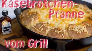 heiße Käse-Brötchenpfanne vom Holzkohle Keramik Grill, einfaches Partyrezept --- #tobiasgrillt