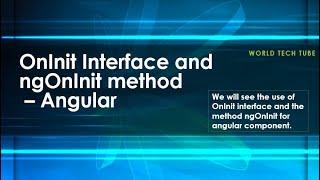 Angular OnInit interface | What is the use of ngOnInit method of OnInit interface | ngOnInit method