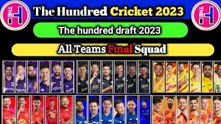 The hundred draft 2023 | The hundred auction 2023 | The hundred all team squad 2023 | The 100 2023