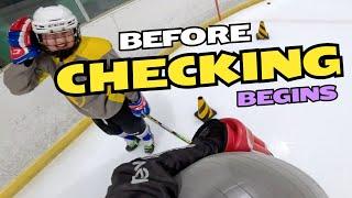 Checking begins! Puck Protection/Turn&Escape Hockey Drills