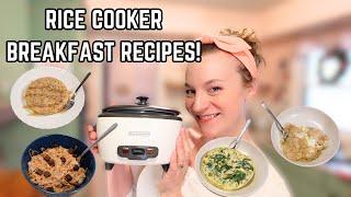 RICE COOKER MEALS! 4 BREAKFAST RECIPES USING ONLY A RICE COOKER!