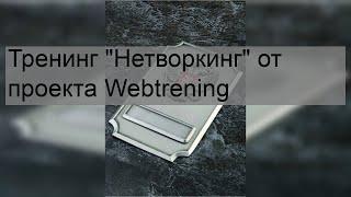 Тренинг 'Нетворкинг' от проекта Webtrening