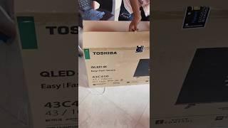 Toshiba 43 inch Qled tv unboxing #toshiba #tvboxes #unboxing #qled #shorts #india