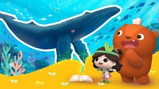 Early Learners | The Gentle Giant Blue Whale | Emmy&GooRoo Nature Class | Kids Cartoons [SUBS]