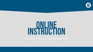 Online Instruction