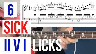 6 Modern Jazz Guitar II V I Licks