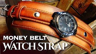 Making a Leather Watch Strap & Money Cuff from scratch