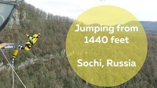 Jumping from 1440 feet, Sochi, Russia | Olya Huntley [Travel] Vlog 10