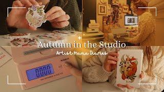 Autumn in the Studio  | Artist Mama Diaries  | Studio Vlog ft. Munbyn Postal Scales 