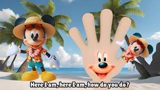 MICKEY MOUSE SUMMER FINGER FAMILY and Nursery Rhymes For Kids