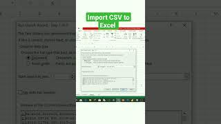 How to Import CSV file to Excel Worksheet #excel #short #exceltips