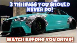 3 THINGS YOU SHOULD NEVER DO TO YOUR AUDI OR Volkswagen WATCH BEFORE YOU DRIVE!!! (Any Car)