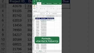 Calculate days until due with this formula 