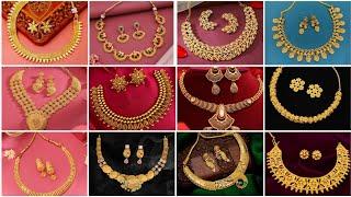 Latest Gold necklace set designs 2024 ||Light weight gold necklace designs ||Trendy necklace design