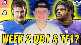 Top 20 Quarterback and Tight End Rankings & Tiers | Week 2 Fantasy Football