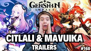 NEW GENSHIN PLAYER Reacts to MAVUIKA & CITLALI Character Trailers from Genshin Impact OST