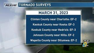 Several tornadoes in eastern Iowa receive preliminary EF-scale ratings