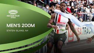 Bromell beats Taylor to win 200m with 20.64 | World Indoor Tour Gold Staten Island 2022