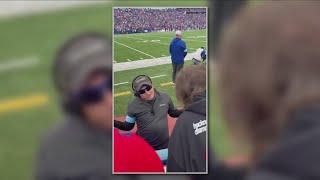 Buffalo Bills security asks fan to cover Trump shirt after the team quietly changes prohibited items