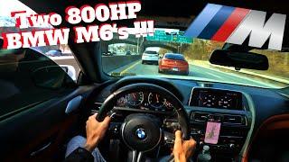 POV Cutting up in NYC traffic with another Stage 2 BMW M6