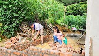 Build a bathroom cum toilet wall.