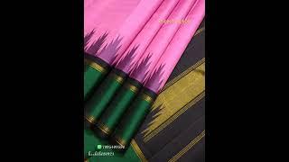 Pure kanchipuram handloom silk sarees with price, korvai temple border || contact: +91 79954 99590