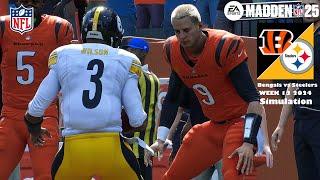 Madden 25 Pittsburgh Steelers vs Cincinnati Bengals Week 13 Sim 24 Full 15 Minute Quarters Game Play