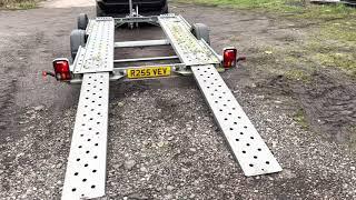 SMALL CAR TRAILER FOR SALE IDEAL BEHIND MOTORHOME OR CAMPER FROM THE CAMPER NERD NERDTRAILER