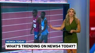 AMAZING sportsmanship from U.S. runner Isaiah Jewett and Nijel Amos of Botswana