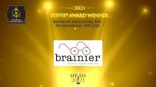 Brainier Solutions is a Stevie® Award Winner in the 2021 Stevie Awards for Sales & Customer Service