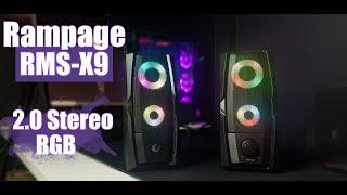 UYGUN FİYATLI GAMİNG HOPARLÖR !!! (Rampage Rms-x9 2.0 Stereo Rgb Hoparlör)