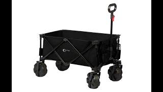 PORTAL Collapsible Folding Utility Wagon Cart with 8 inches Wheels Telescoping Handle - Overview